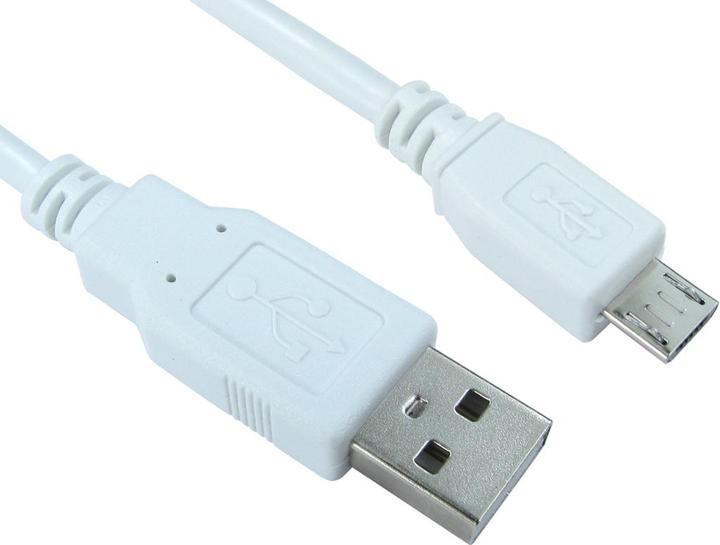 Produktbild Cables Direct CDL 1.8m USB2.0 A - Micro B White (1.80 m, USB 2.0)