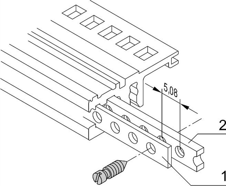 Actual product image Schroff Punch strips - Punch strips 42TE USABLE