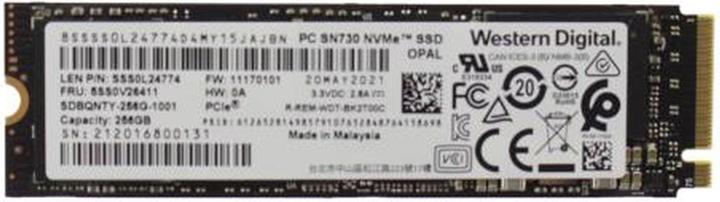 Actual product image Lenovo SSD M.2 PCIe NVMe FRU SSD (256 GB, M.2 2280)