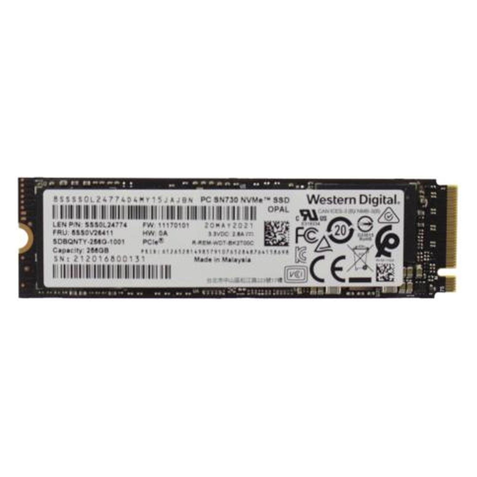 Lenovo SSD M.2 PCIe NVMe FRU SSD (256 GB, M.2 2280), SSD