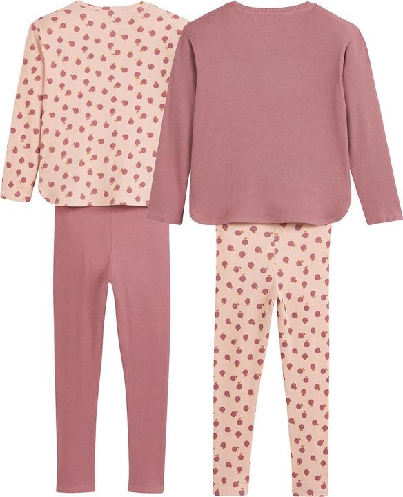 Actual product image La Redoute Collections 2-pack of ribbed pyjamas with apple pattern (110)