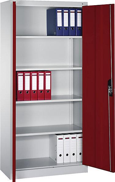 Light grey RAL 7035, Ruby red RAL 3003