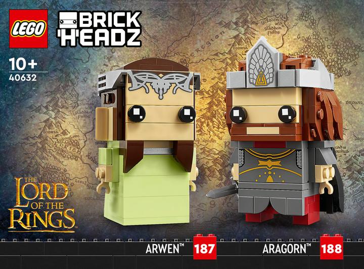 Actual product image LEGO BrickHeadz - Aragorn and Arwen (40632, LEGO Brickheadz)