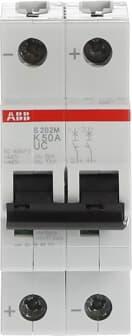Immagine prodotto ABB LS S202M-K50UC Interruttore automatico K-Char., 10kA, 50A, 2P