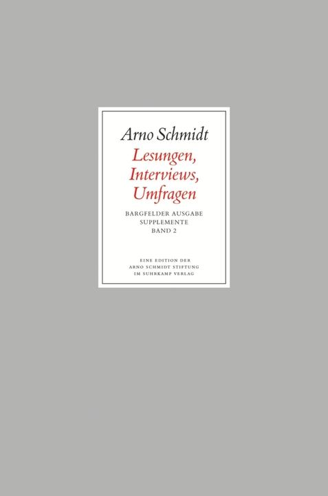 Produktbild Bargfelder Ausgabe. Supplemente (Arno Schmidt, Deutsch)