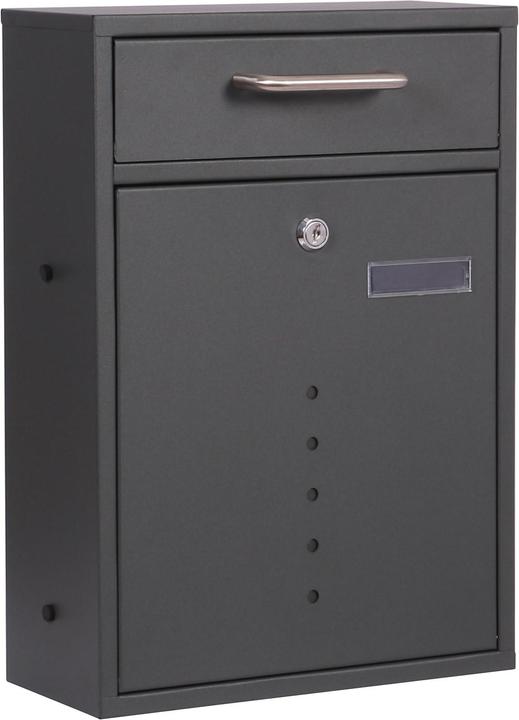 Wiltec Briefkasten V51 Postkasten Namensschild Guckfenster 2 Schlüssel