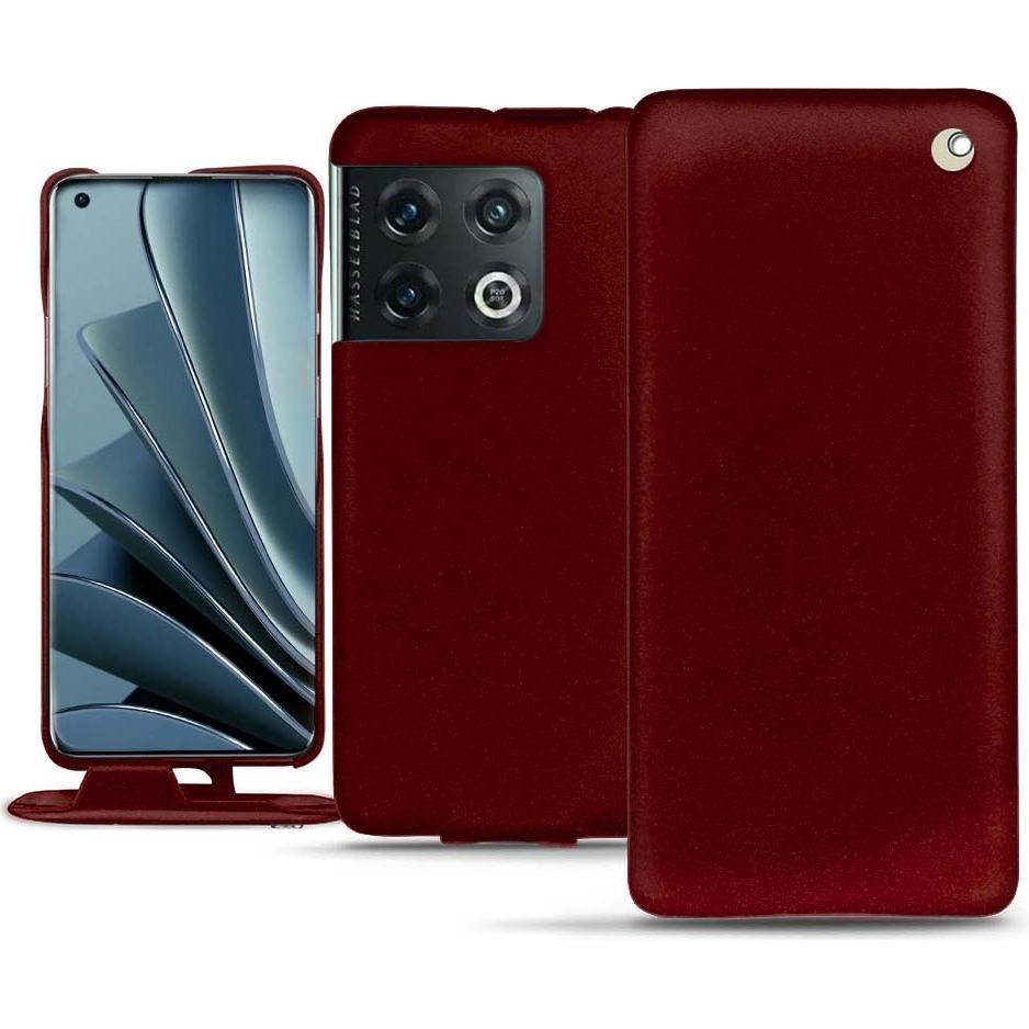 Noreve Lederschutzhülle vertikal (OnePlus 10 Pro), Smartphone Hülle, Rot