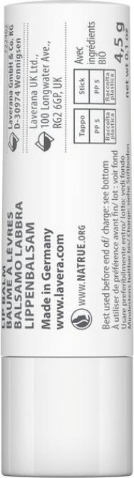 Actual product image Lavera Lippenbalsam Basis sensitiv 4.5g (Lip balm, Lip Care Stick, 4.50 ml)