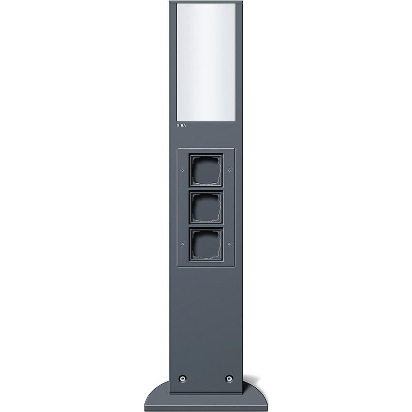 Gira, Gartenbeleuchtung, E-Säule Licht + 3x Leereinheit 769 mm Energiesäule Anthrazit (E27, IP44)