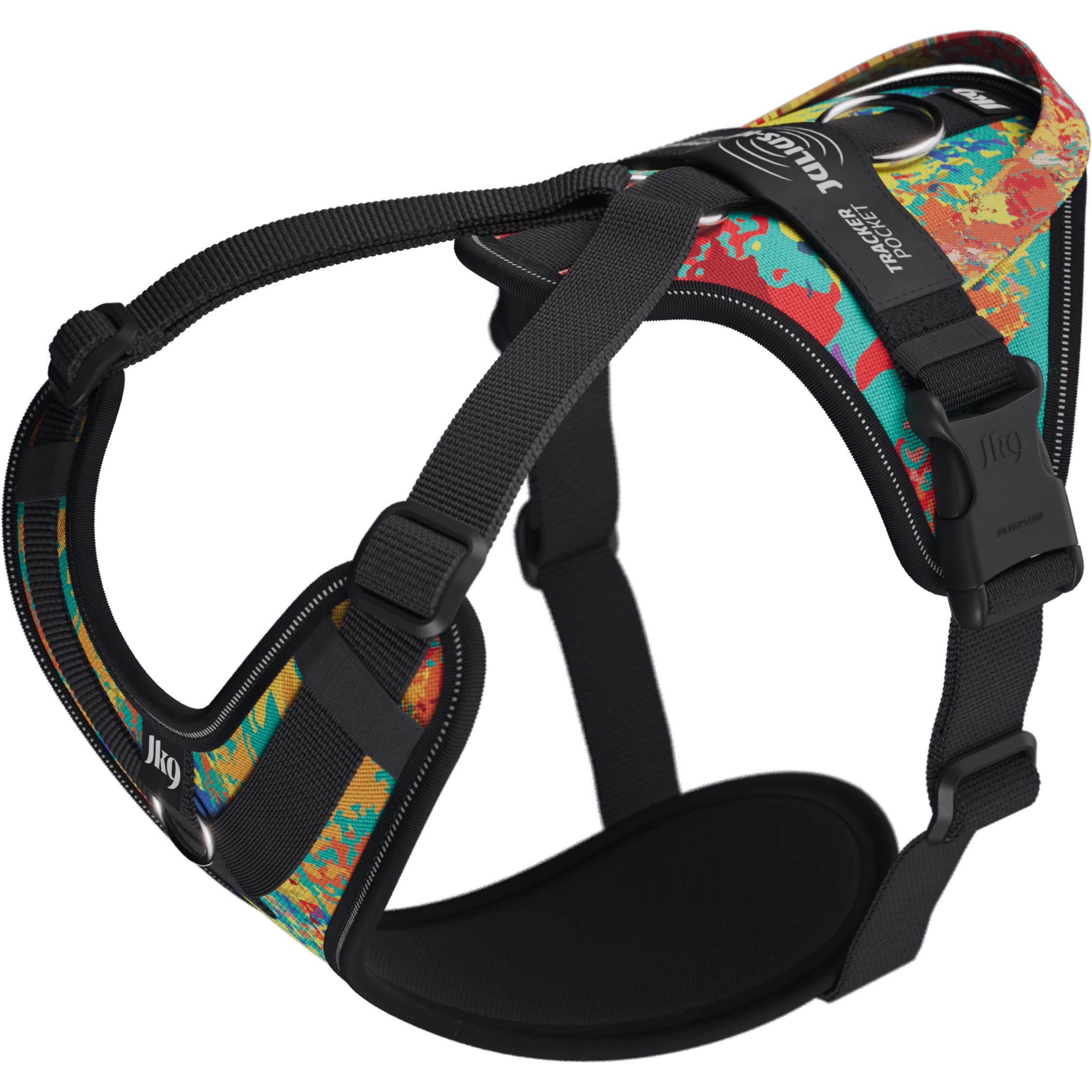 Comparer les prix de Julius-K9 K9 Longwalk light sele w/handle+trackerpocket,Crazy,M (M, Chien, Promenade), Collier + laisse