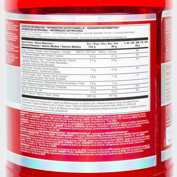 Nährwerte und Zutaten BSN Syntha 6 Edge (Schokolade, 1 x, 1780 g)