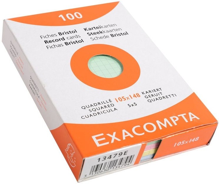 Actual product image Exacompta Index cards (A6, 205 g/m², 100 x)