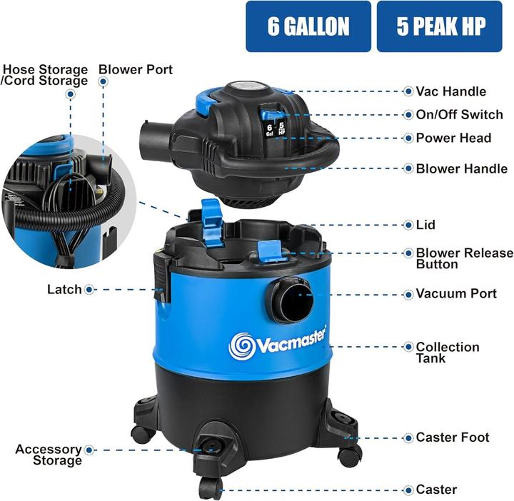 Produktbild Vacmaster Aspirapolvere Bagnato Asciutto (Nass-Trockensauger)
