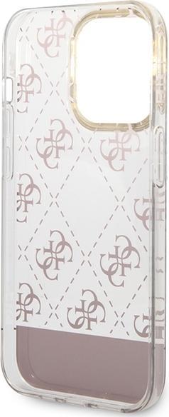 Produktbild Guess GUHCP14LHG4MHP iPhone 14 Pro 6,1" różowy/pink hardcase 4G Pattern Script (Apple iPhone 14 Pro)