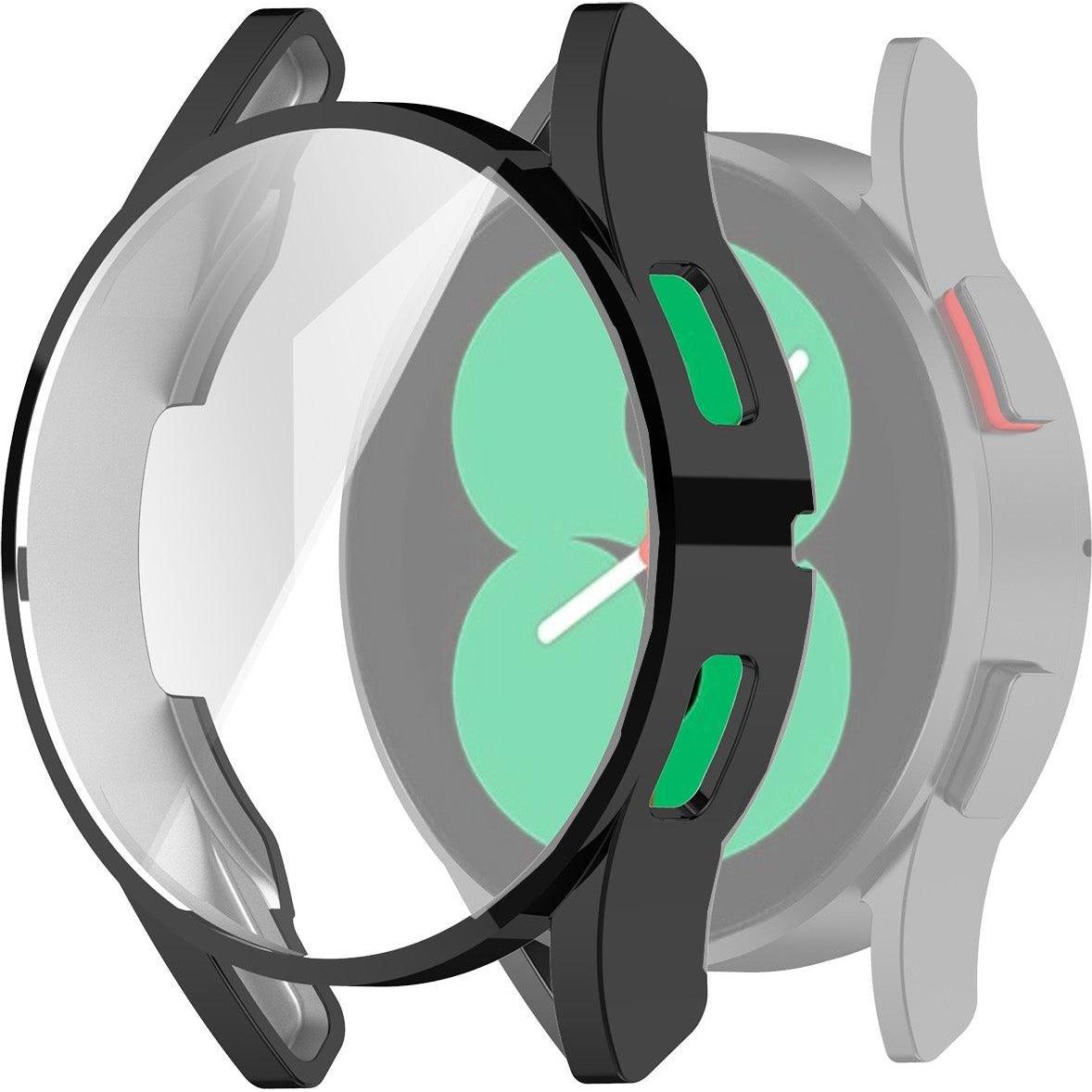 Cover-Discount Galaxy Watch 4 44mm - Gummi Schutz Case schwarz, Smartwatch Zubehör, Schwarz