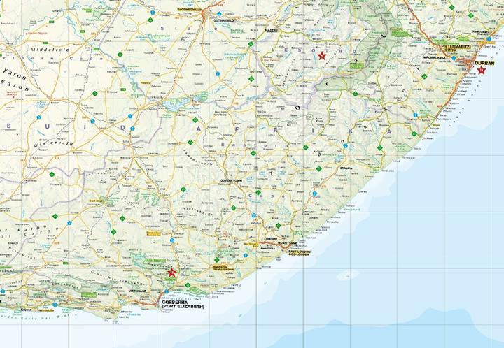 Immagine prodotto Reisekarte Südafrika, Namibia, Botswana 1:2,4 Mio