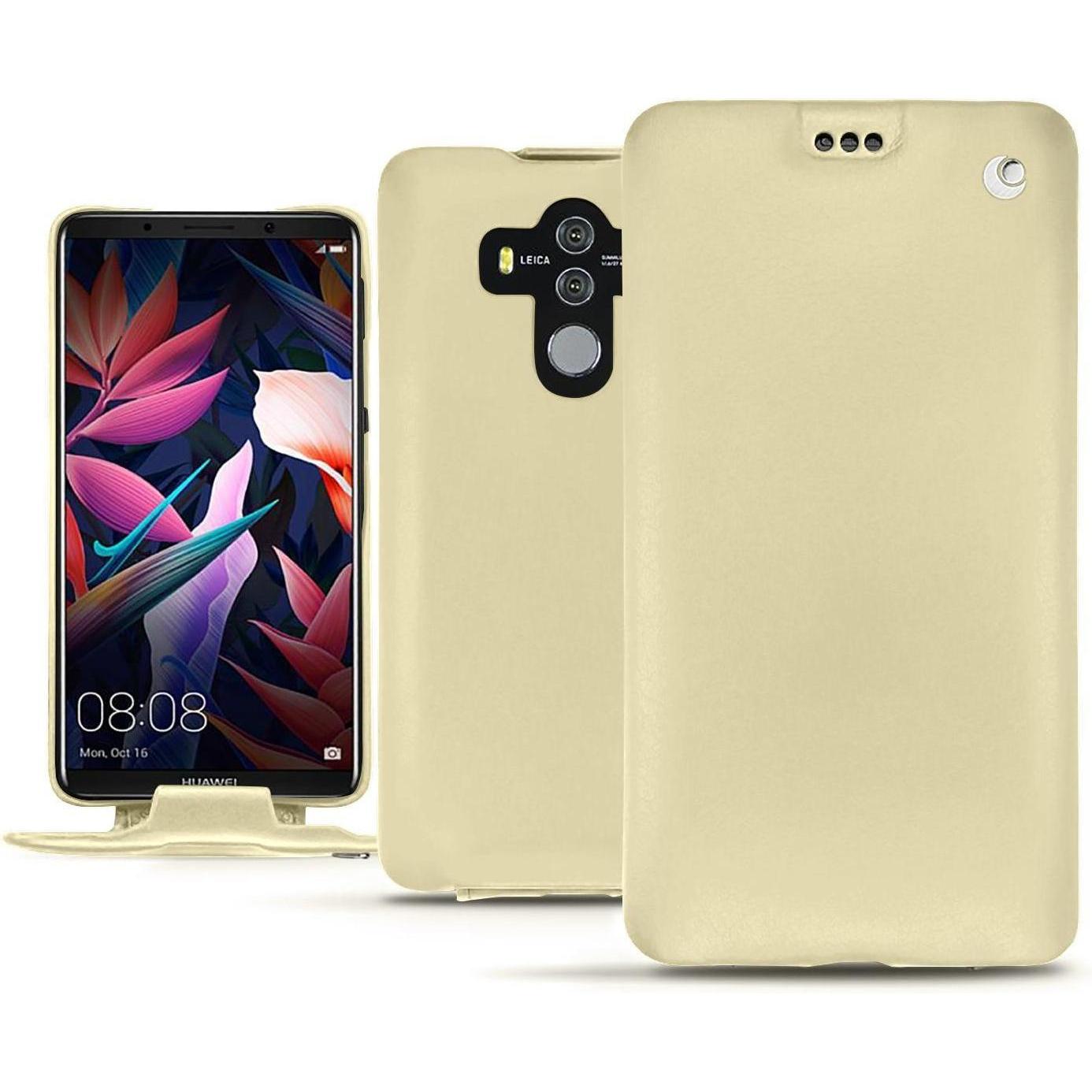 Noreve Lederschutzhülle vertikal (Huawei Mate 10 Pro), Smartphone Hülle, Beige
