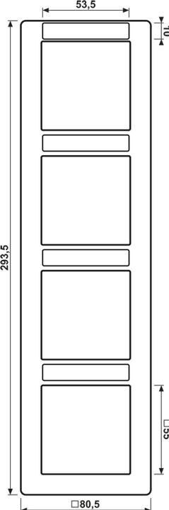 Actual product image JUNG Mounting frame 4f aws glz AS / AS 500 BSF AS584BFINAWW