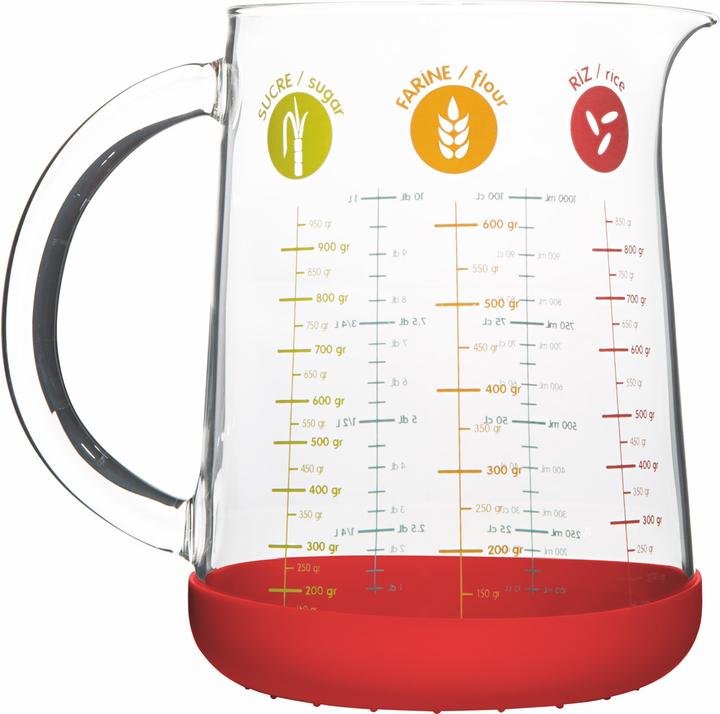 Immagine prodotto Pebbly Tazza di misura con base in silicone (removibile) 1 lt. (1000 ml)