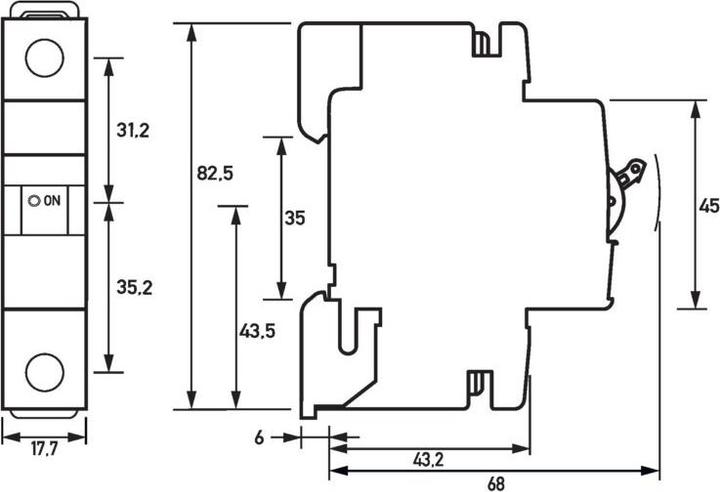 Produktbild Doepke Leitungsschutzschalter UC B 40A 1p 230V 10kA 1TE 50Hz IP20