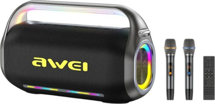 Awei Portable Wireless Speaker KT20 400W Bluetooth 5.3 with Karaoke Set Black (8 h)