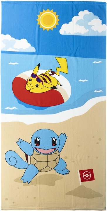 Immagine prodotto Cerdá Asciugamano Pokemon Pikachu, Schiggy 70 x 140 cm (70 x 140 cm)