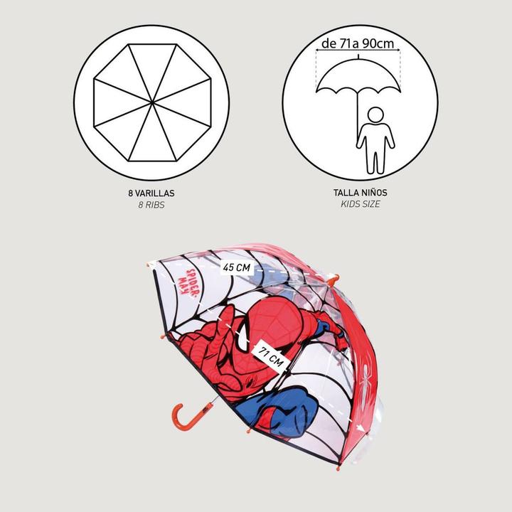 Actual product image Spiderman umbrella poe manual bubble, 45 cm, red