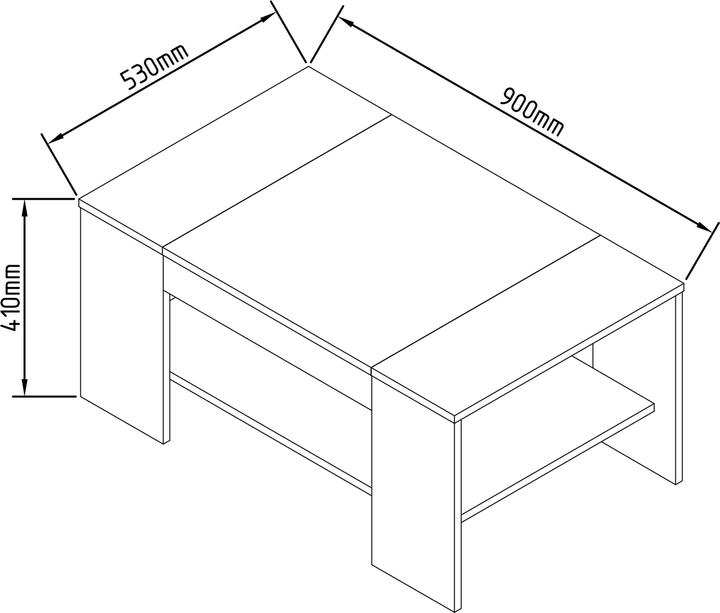 Produktbild VCM Holz Beistelltisch Couchtisch Sofatisch Wohnzimmertisch Bonza