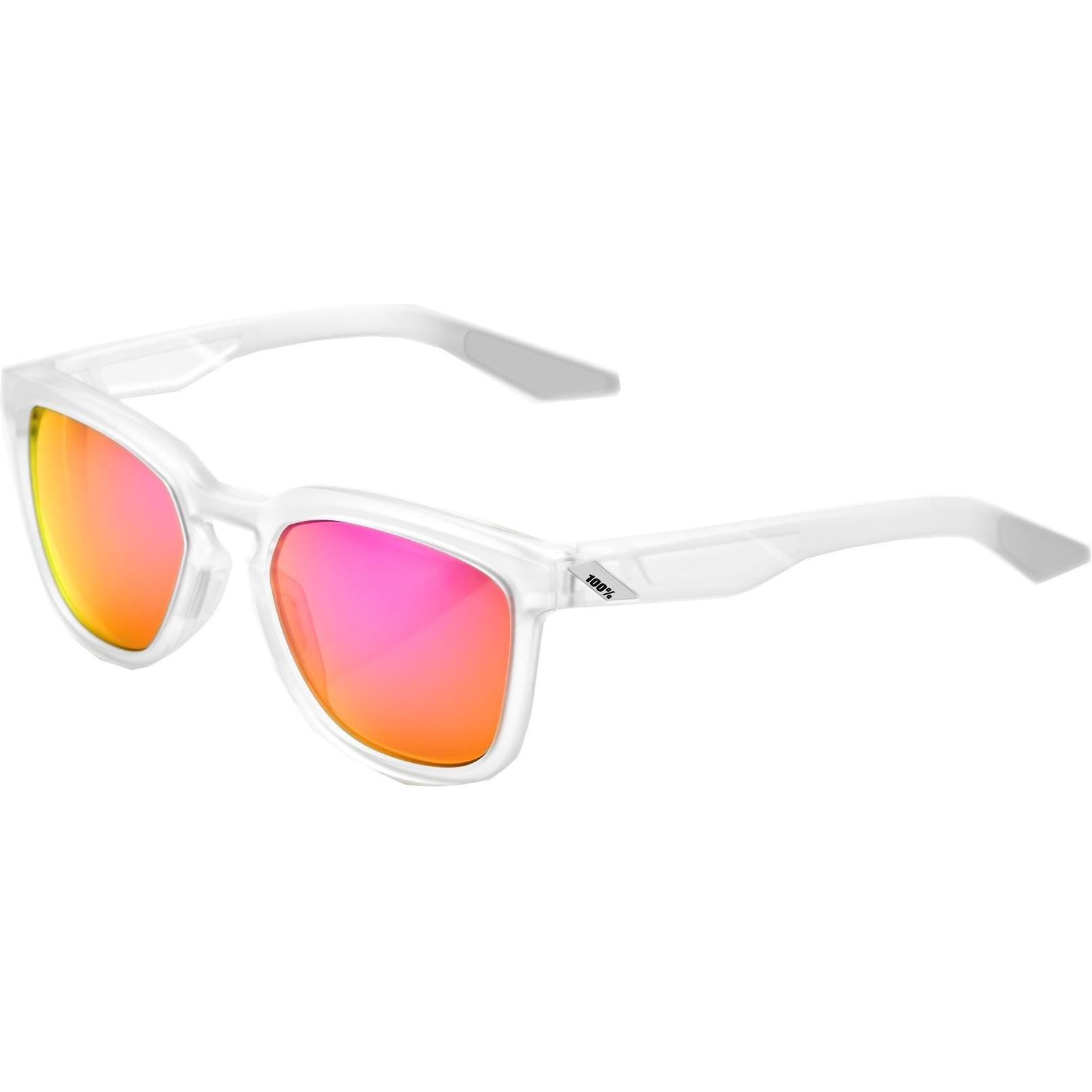 100%, Unisex, Sportbrille, Hudson (Matt Translucent Crystal Clear, Purple), Transparent