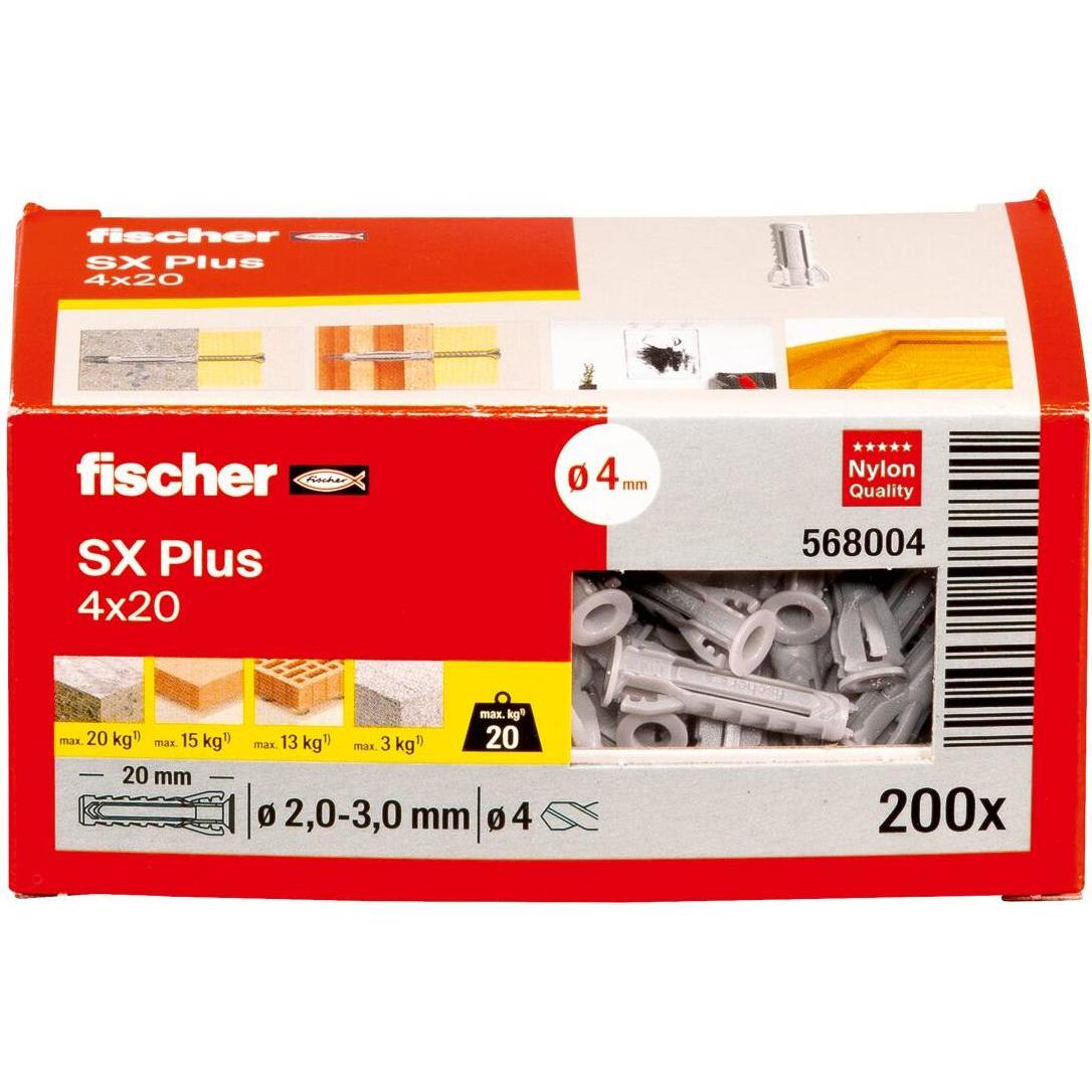 Thumbnail - Fischer, Dübel, Spreizdübel SX Plus 4 x 20 (200 Stk.)