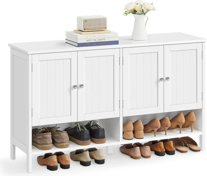 Produktbild Vasagle Schuhschrank Landhausstil 120 x 70 cm, Weiss (120 x 70 x 35 cm)