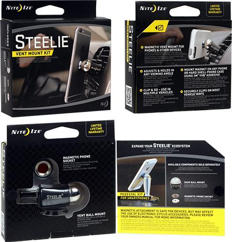 Immagine prodotto Nite Ize Supporto per cellulare da auto Steelie per telefoni, Navis, GPS
