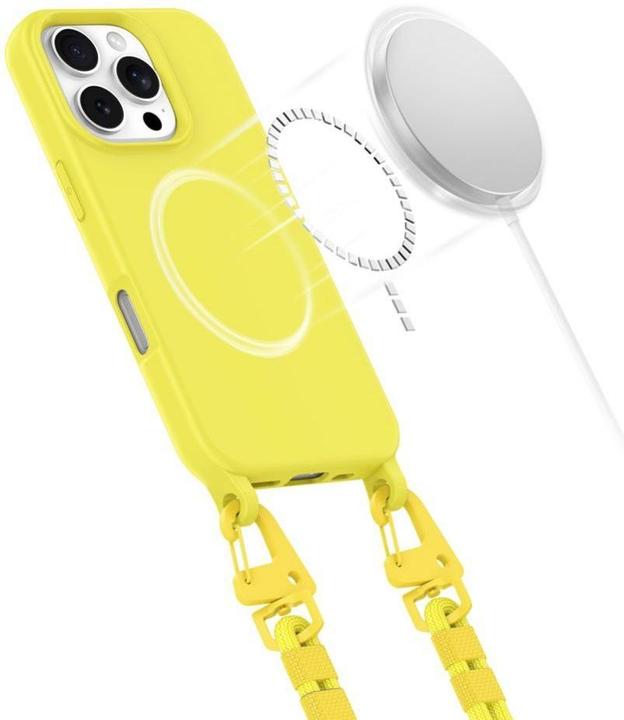 Produktbild Tech-Protect MagNecklace MagSafe Case with Lanyard for iPhone 16 Pro Max - Yellow