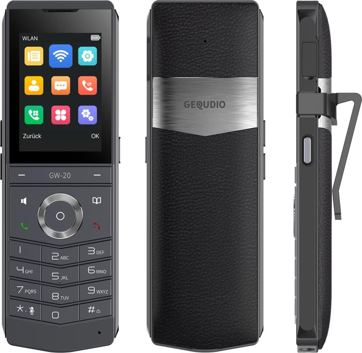 Gequdio GW-20 WLAN IP Telefon mit Ladeschale, SIP kompatibel