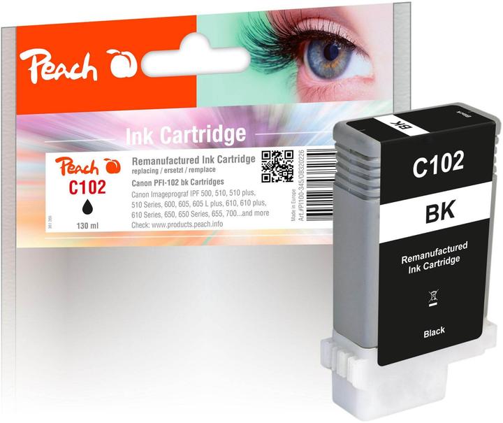 Produktbild Peach Tinte Canon PFI-102 (BK)