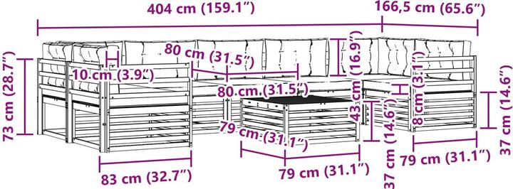 Produktbild vidaXL Outdoor-Sofa