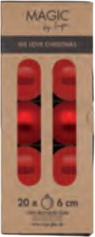 Produktbild Inge’s Glas Christmas Decor INGES CHRISTMAS DECOR Weihnachtskugel 6 cm Rot, 20 Stück (20 -teilig)