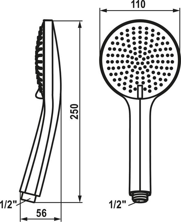 Immagine prodotto KWC Doccetta FIT-E trio cromata (3 Tipi di raggi, 12 l/min)