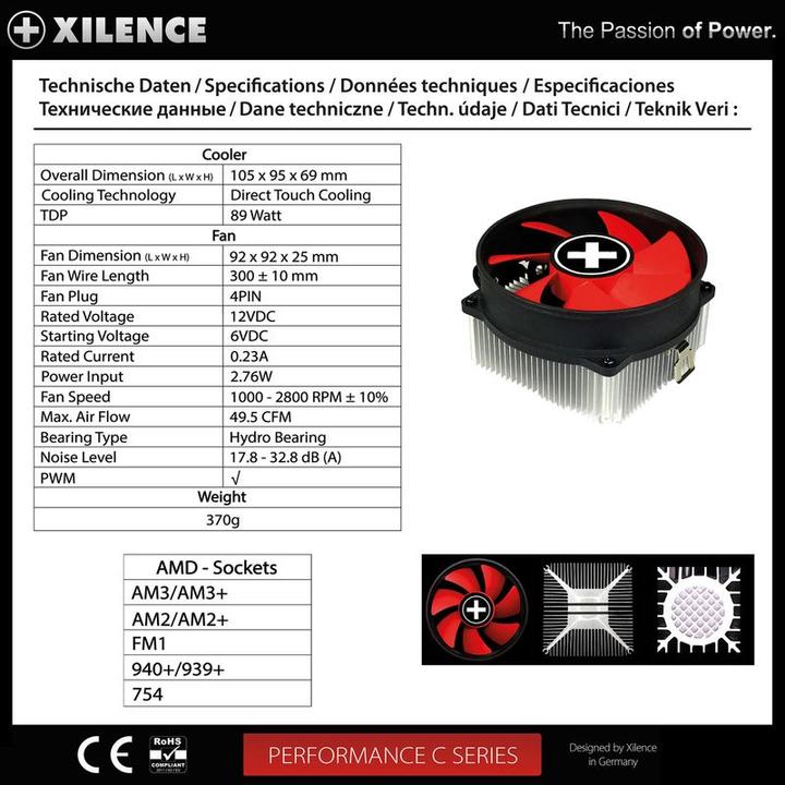 Actual product image Xilence 1000 -, 44.37 CFM, PWM, 17.8 - (63 mm)