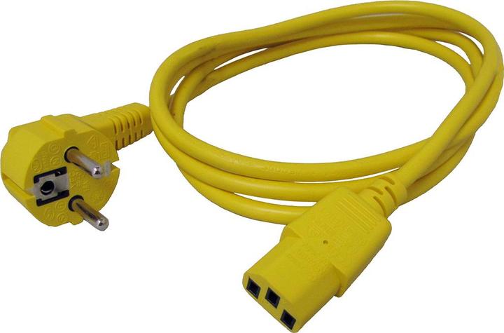 Image du produit Roline Câble d'alimentation CEE 7/7 (M) coudé à IEC 60320 C13 droit (1.80 m)