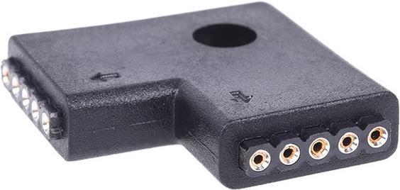 Produktbild Alphacool Aurora LED RGBW Verbinder 90?? - Black (RGBW)
