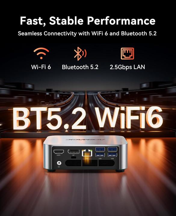 Image du produit AceMagic Mini PC mit Ryzen 7 6800H (512 Go, 16 Go, AMD Ryzen 7 6800H)