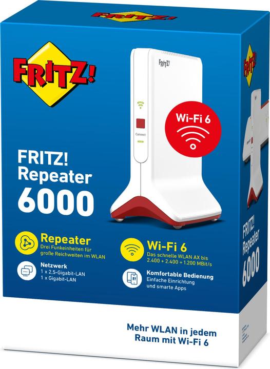 Produktbild FRITZ! Repeater 6000 (2400 Mbit/s, 1200 Mbit/s)