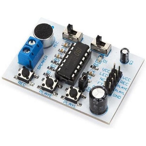Whadda Modul ISD1820 VOICE RECORD/PLAY, Entwicklungsboard Zubehör, Schwarz, Weiss, Blau