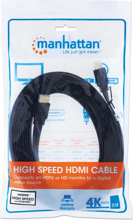 Produktbild Manhattan HDMI (Typ A) — HDMI (Typ A) (5 m, HDMI, 2.2)