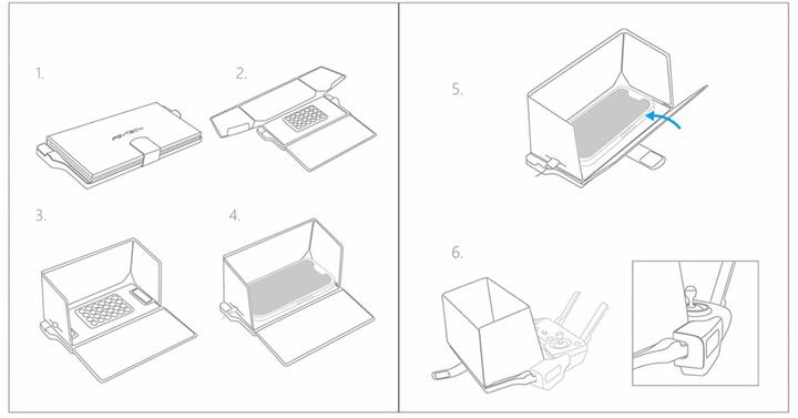 Produktbild Pgytech Blendschutz iPhone X für Drohnen Universal (Universal)