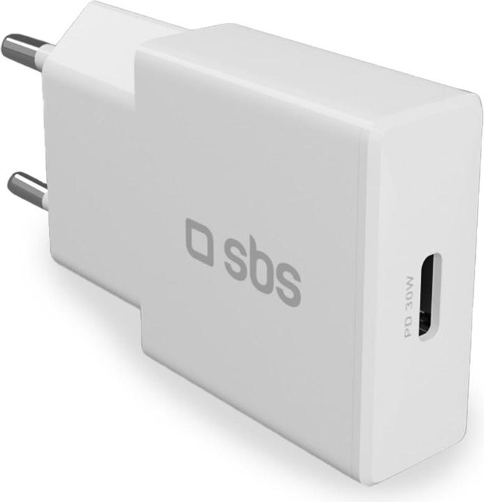 Produktbild SBS PD Reiselader UltraSlim 30W USB-C GaN weiá (30 W, 1 Port)
