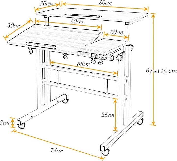 Actual product image DlandHome Mobile desk