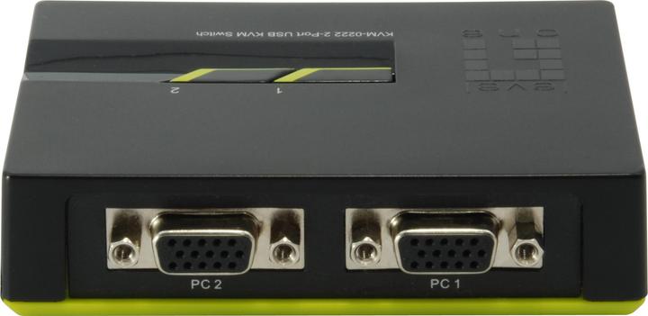 Actual product image LevelOne KVM-0222, 1 User - 2 PCs, USB
