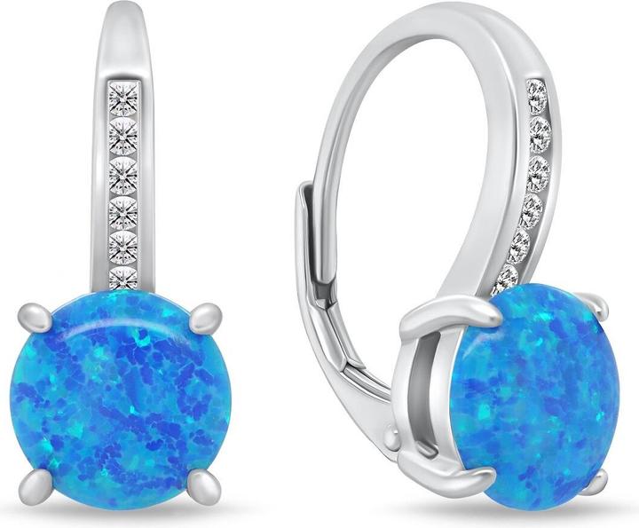 Produktbild Brilio Silver - Decent silver earrings with zircons and synthetic opals EA932WB